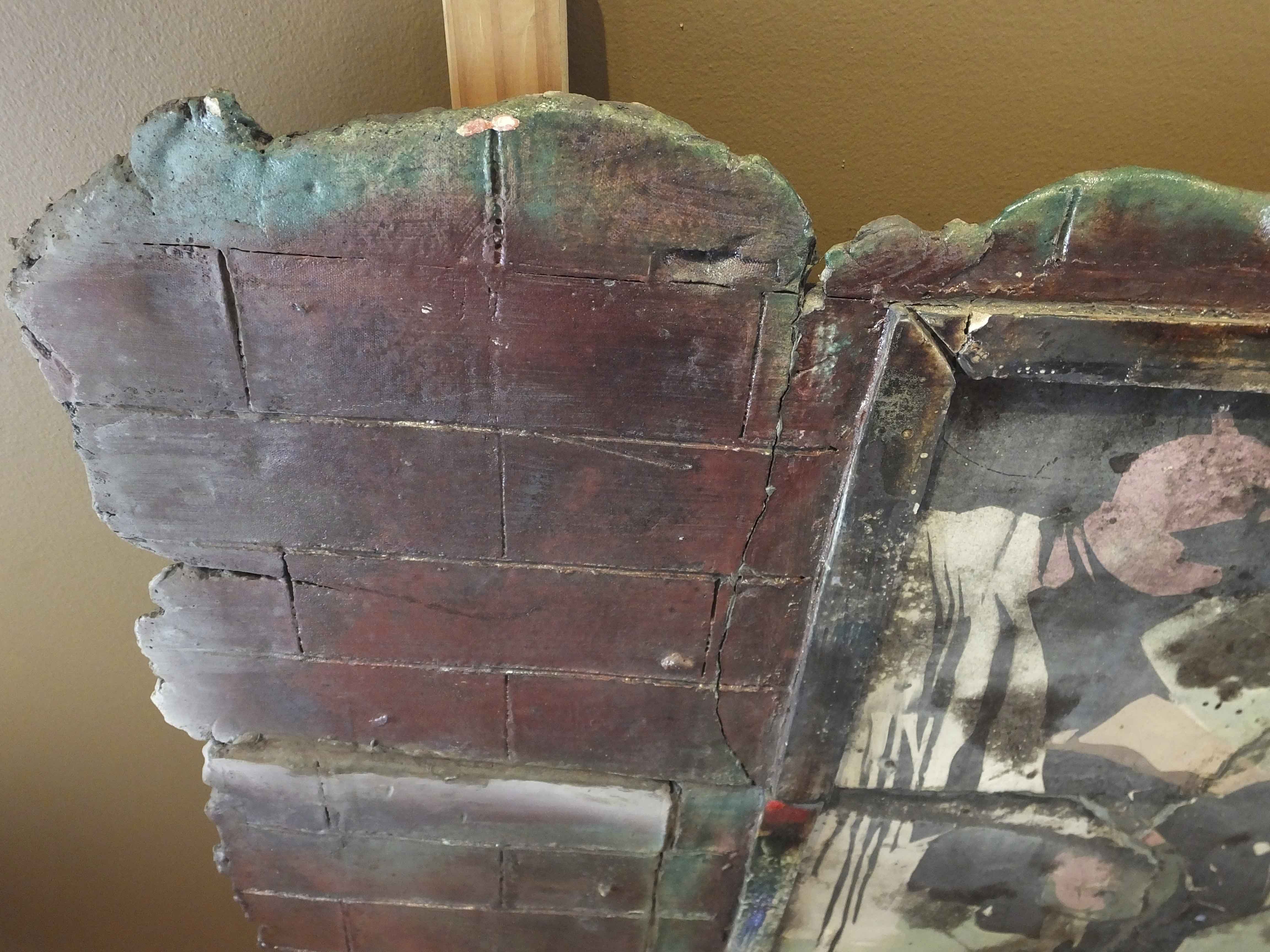 Contemporary Ceramic and Wood Wall Sculpture by Althea Thompson