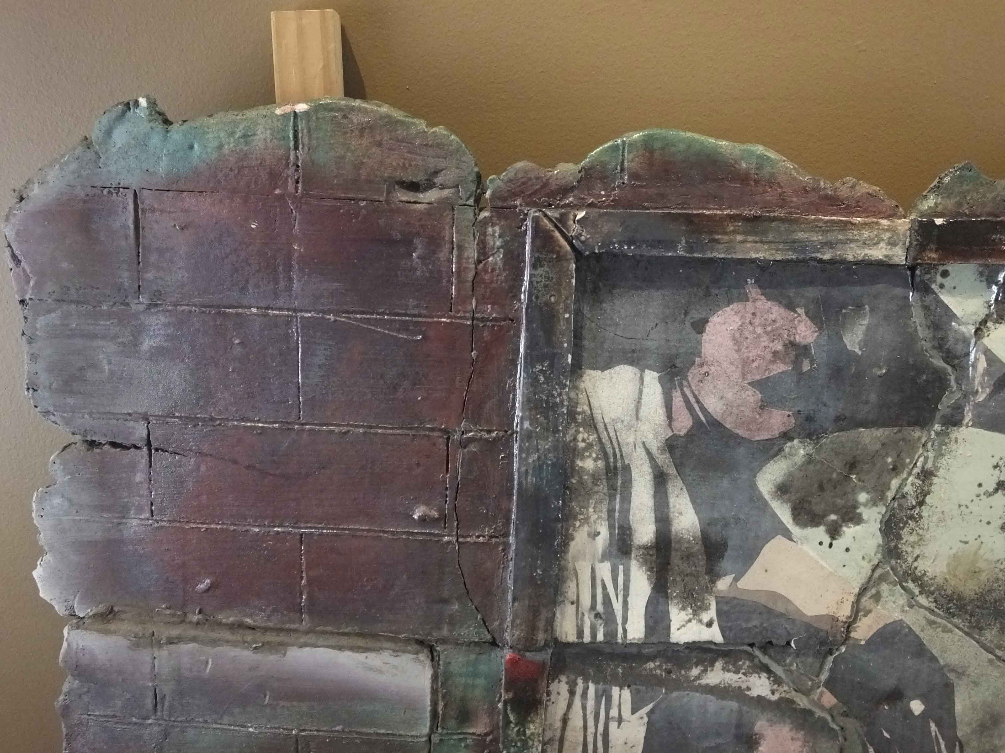 Contemporary Ceramic and Wood Wall Sculpture by Althea Thompson