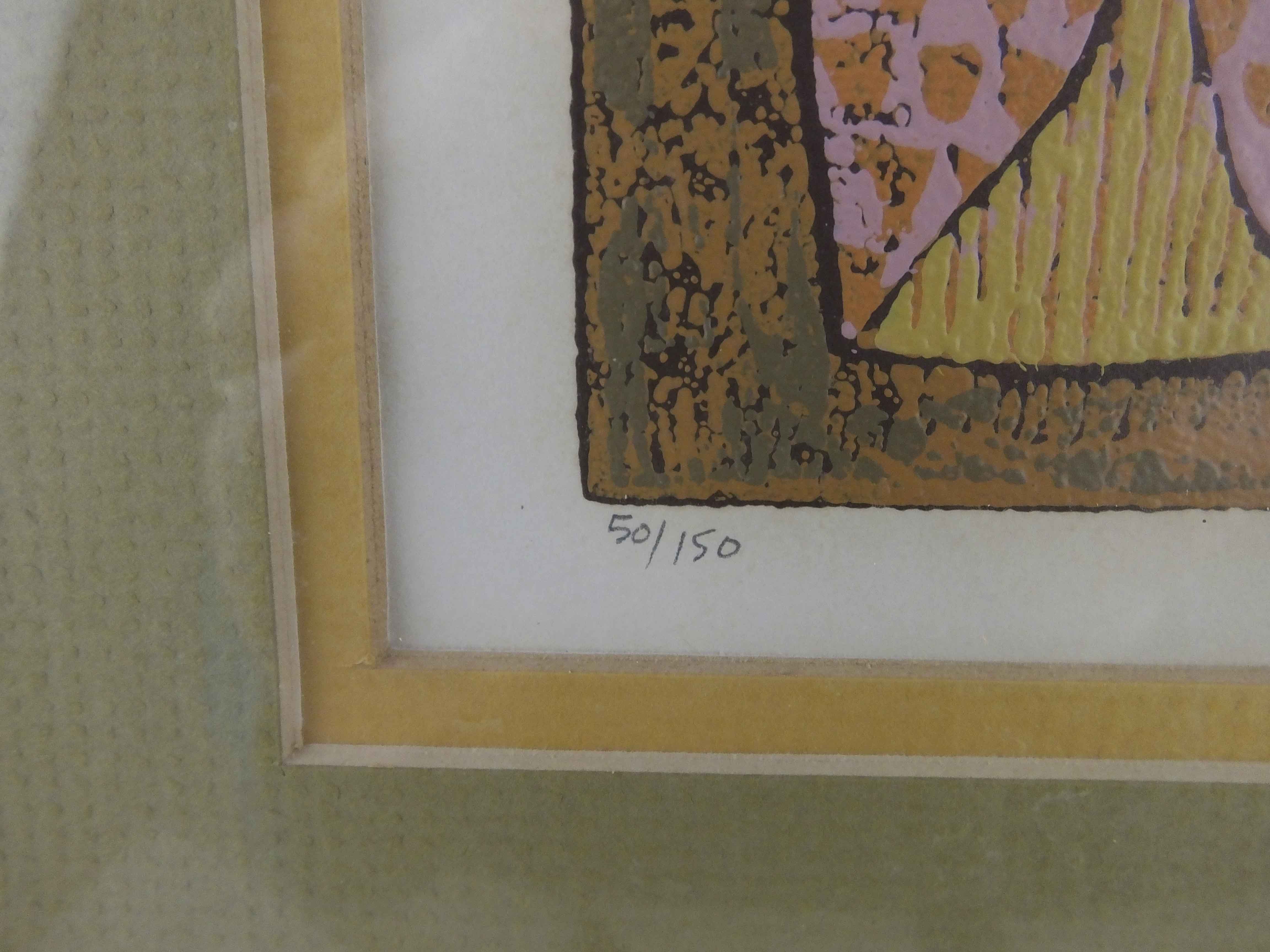 Vintage Al Robi Linocut of an Owl