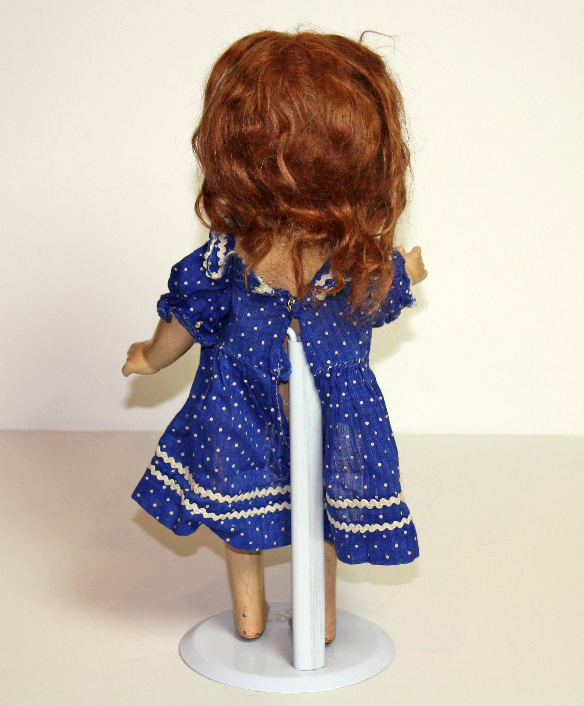 Vintage Composition Doll with Jointed Arms, Legs and Mohair