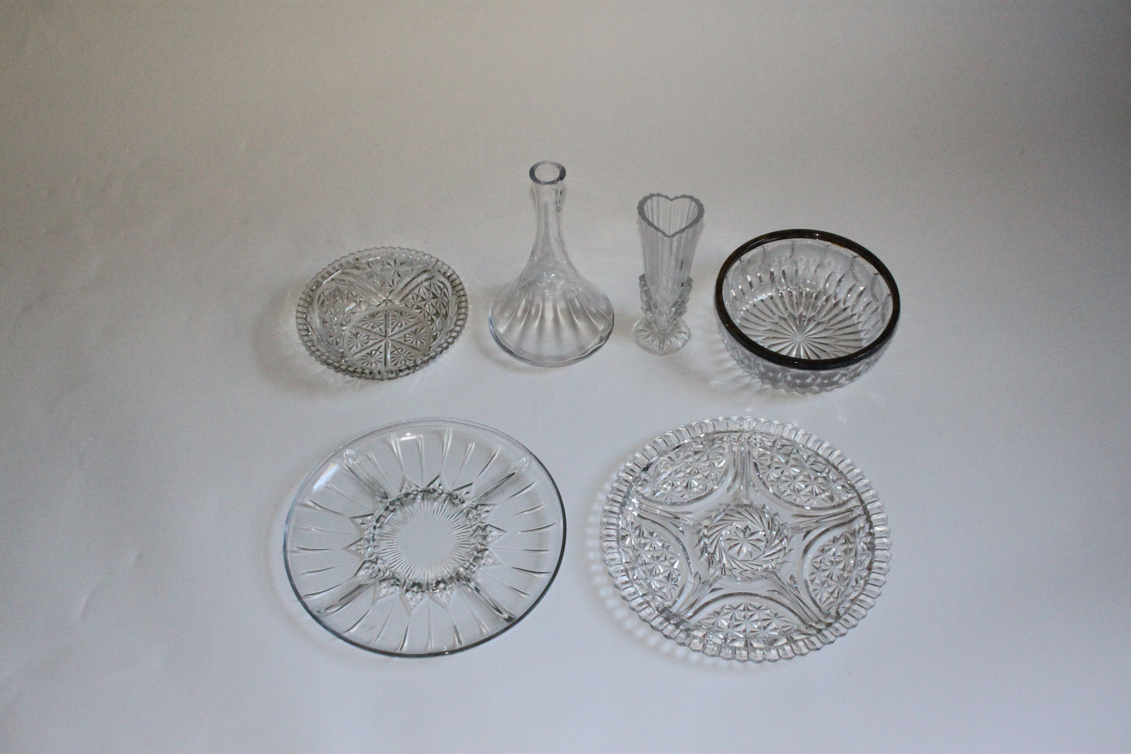 Lot of Assorted Pressed Glass