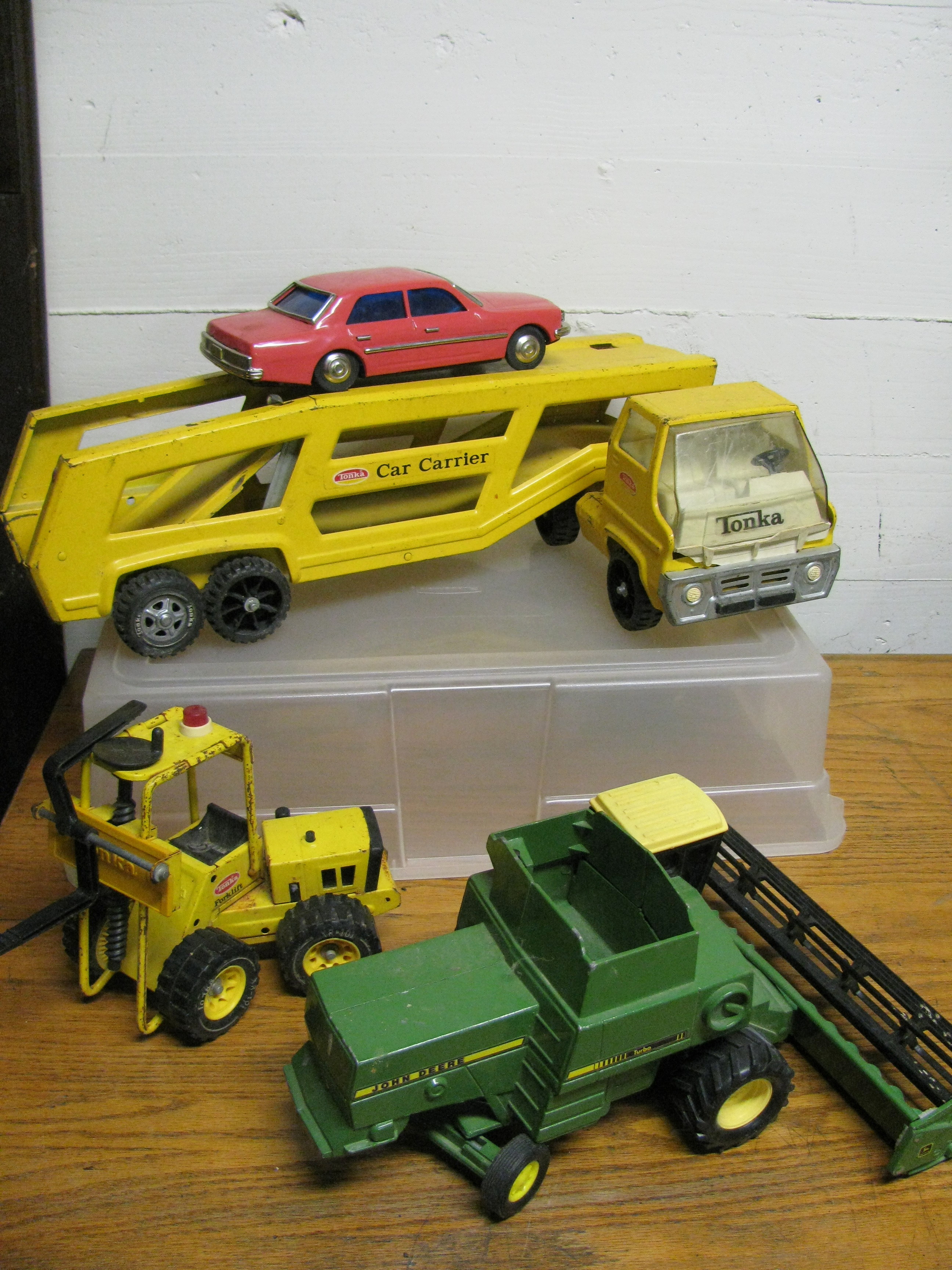 Tonka Vehicles and a John Deere Tractor