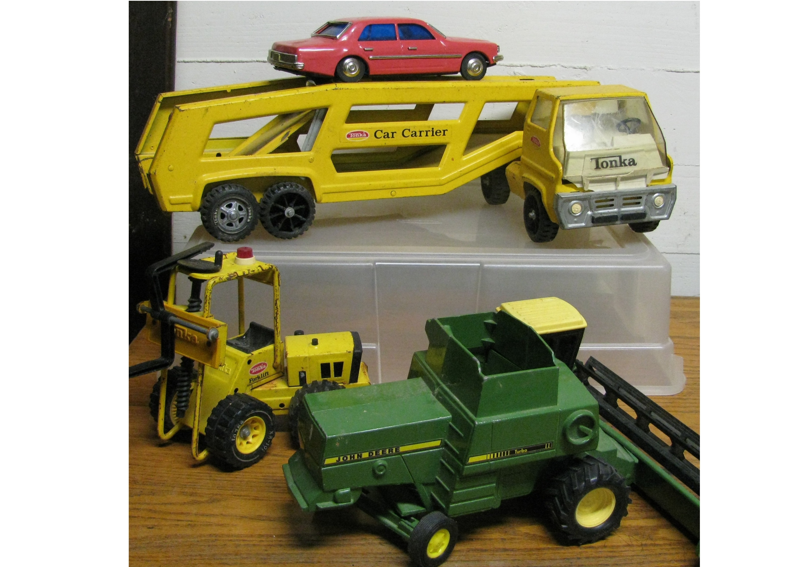 Tonka Vehicles and a John Deere Tractor