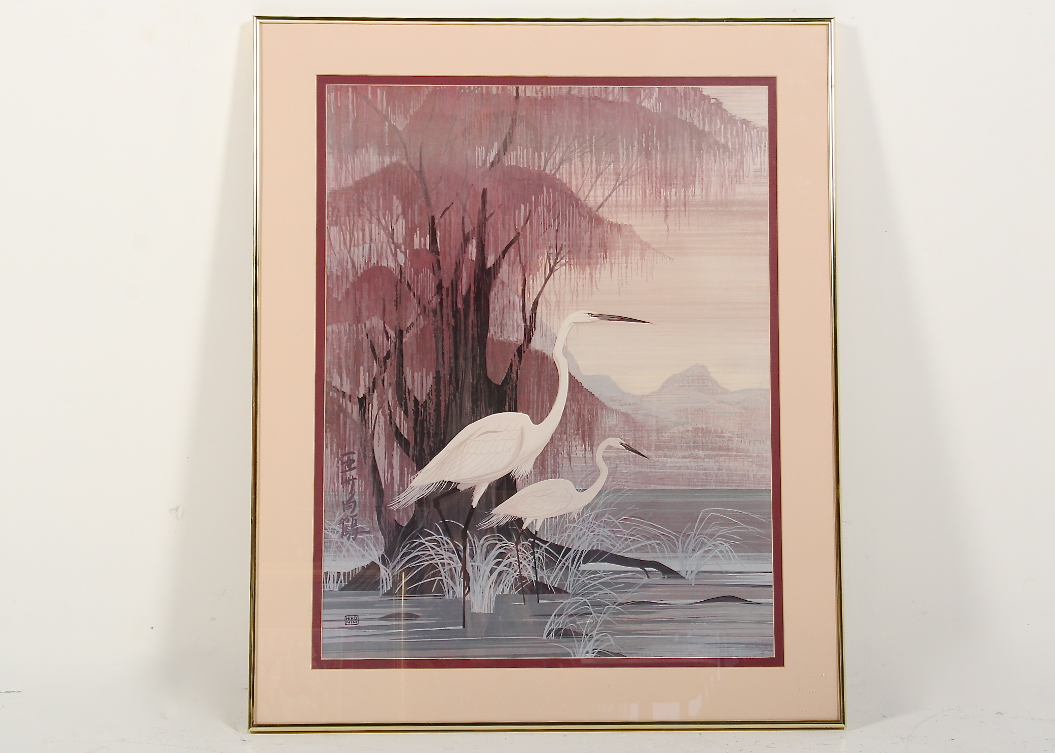 Vintage Crane Print by Hero Nim