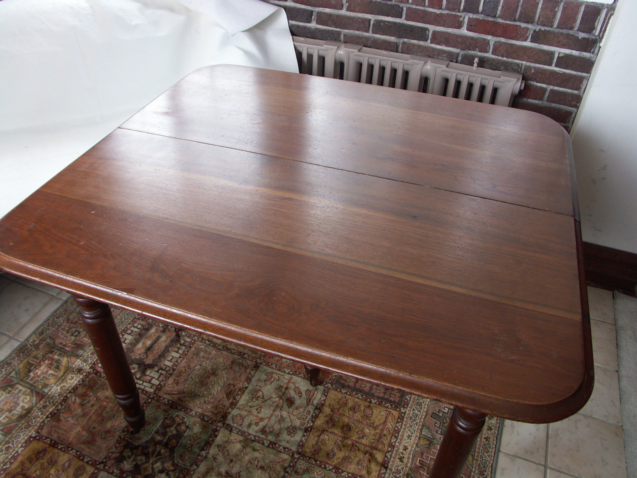 Antique Five Leg Mahogany Wood Table