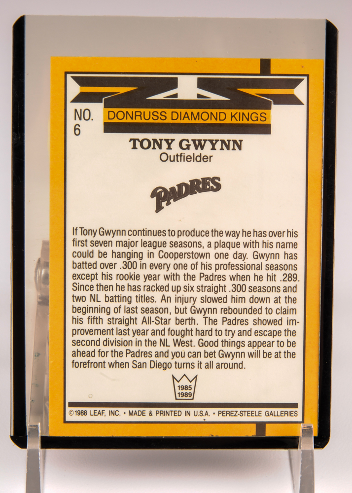 Tony Gwynn Signed Card Plus a Graded Rookie Card