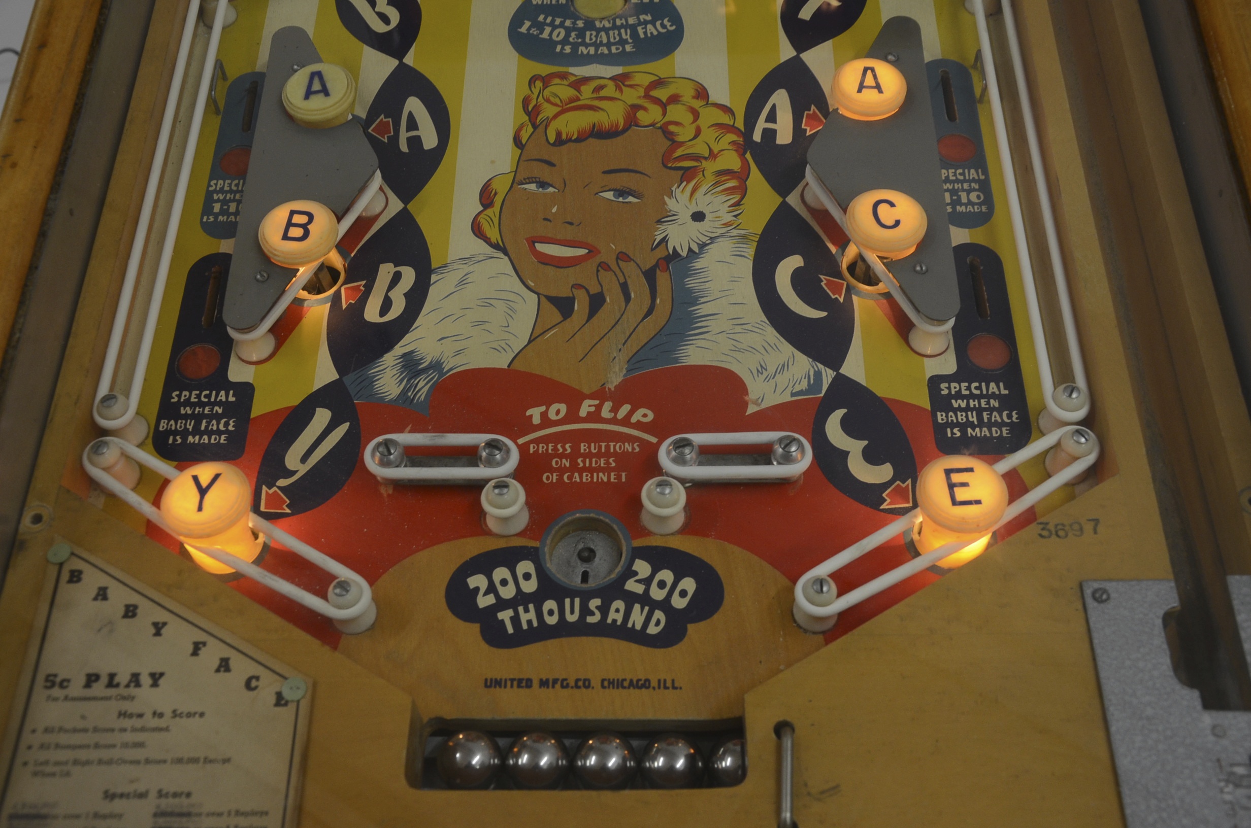Nostalgic Babyface Pinball Machine