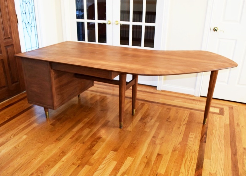 Mid-Century Modern Boomerang Executive  Desk