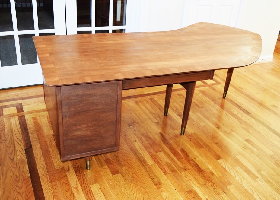Mid-Century Modern Boomerang Executive  Desk