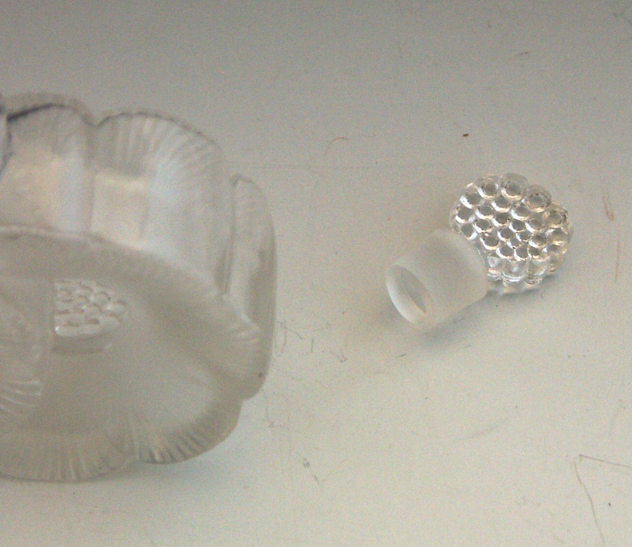 Lalique 'Deux Fleurs' Crystal Perfume Flacon