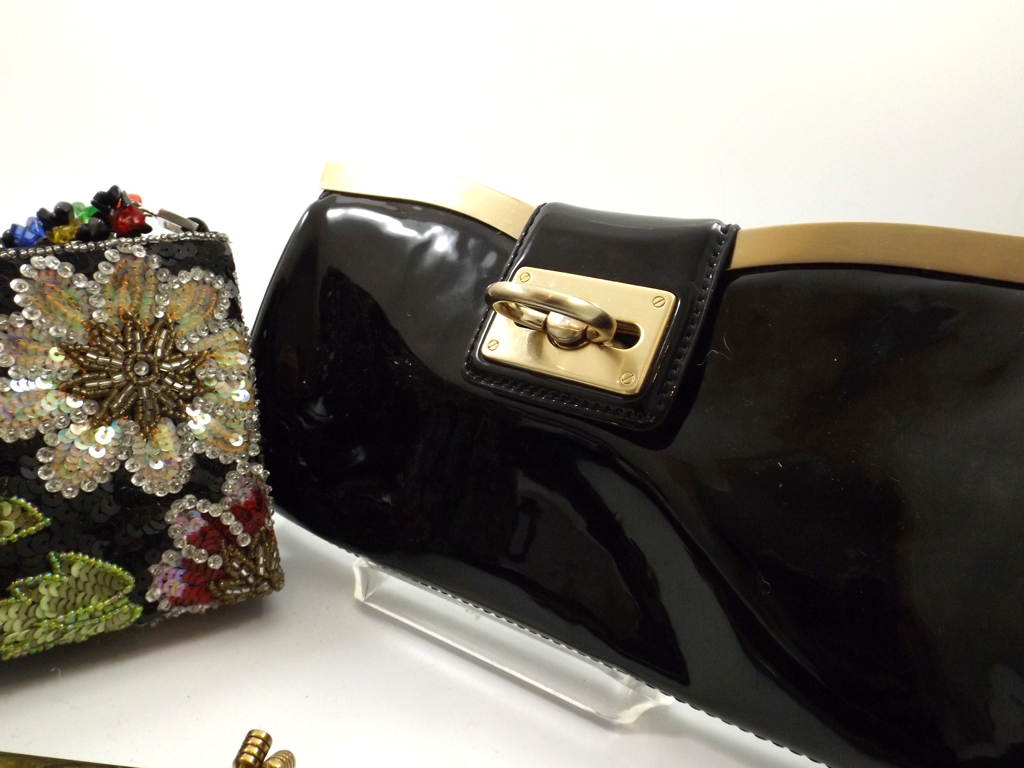 Vintage and Modern Purses, with Ann Taylor Clutch