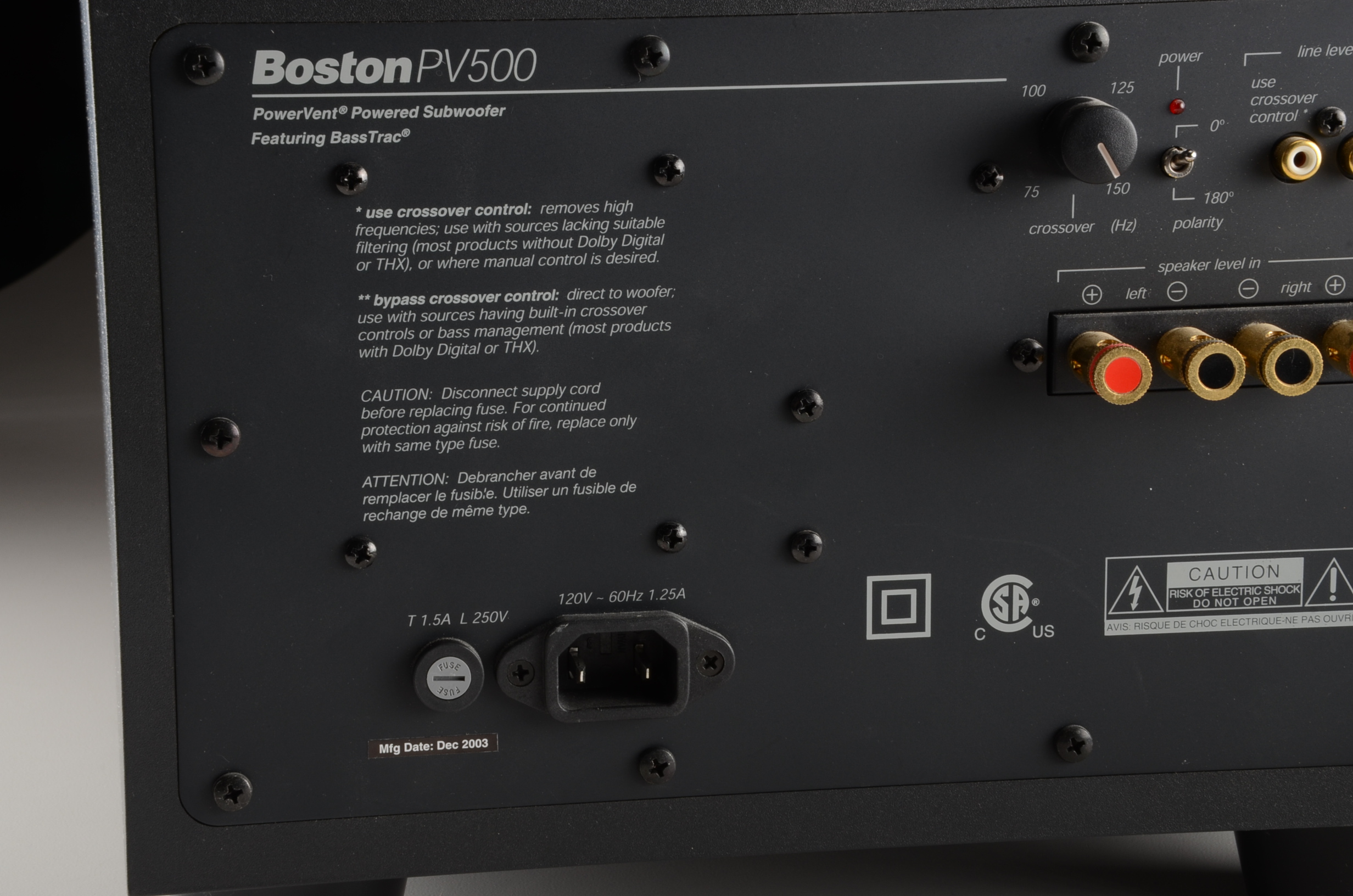 Boston Subwoofer PV500