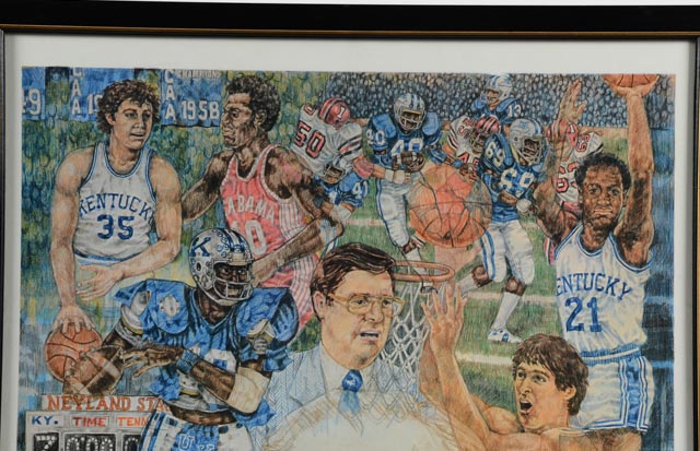 1970s University of Kentucky "Kentucky Heroes" Signed Print