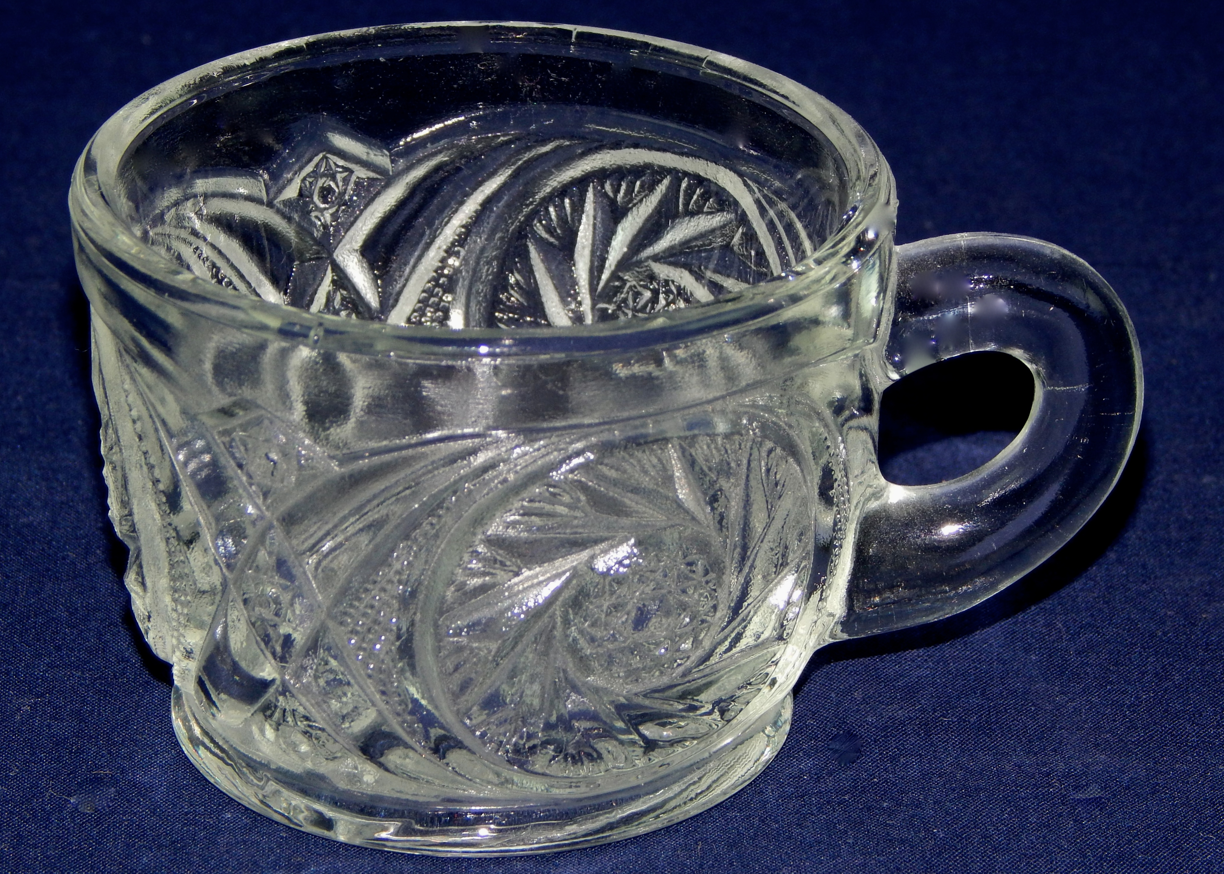 Antique Crystal Punch Bowl Set