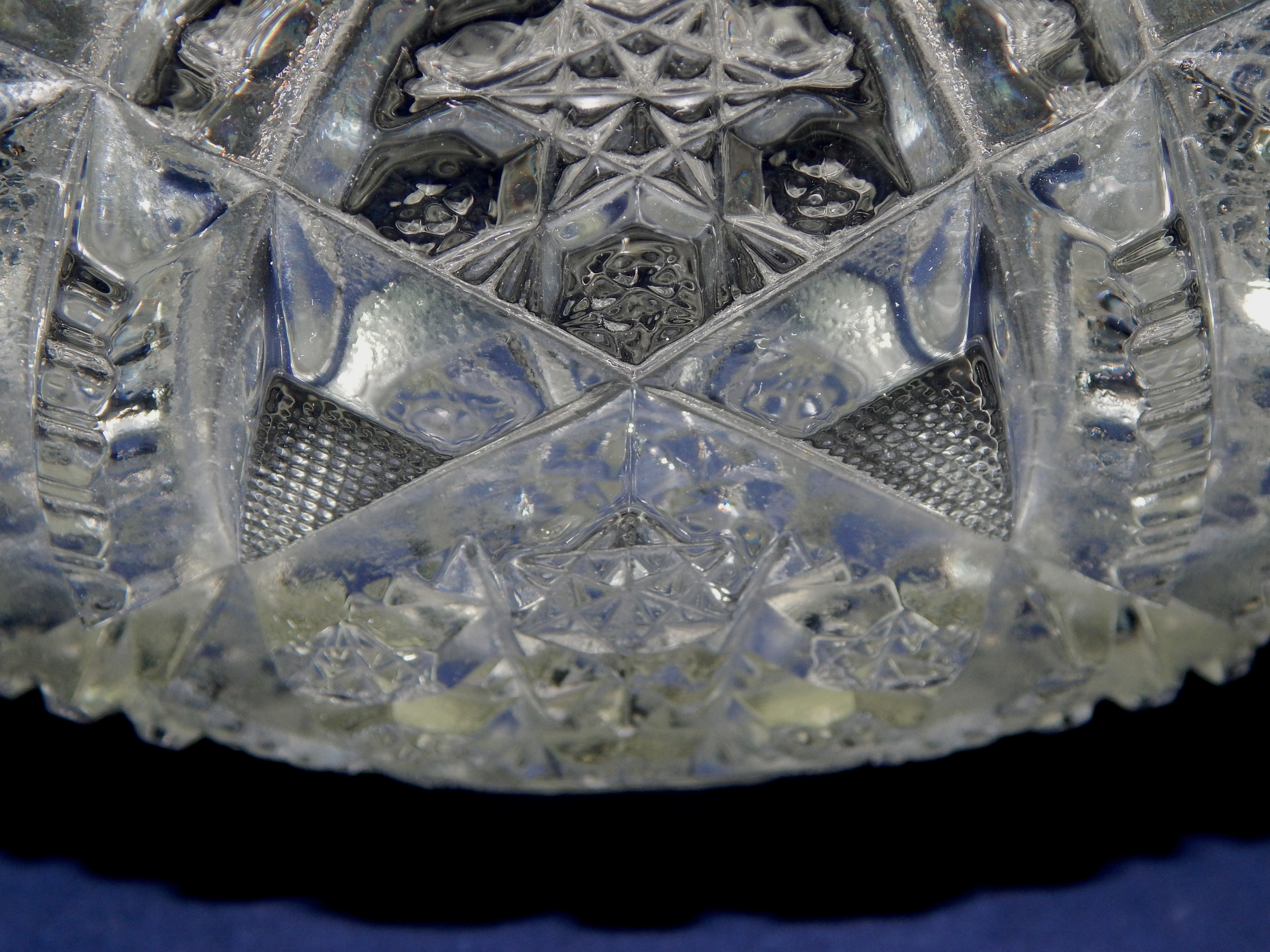 Antique Crystal Punch Bowl Set