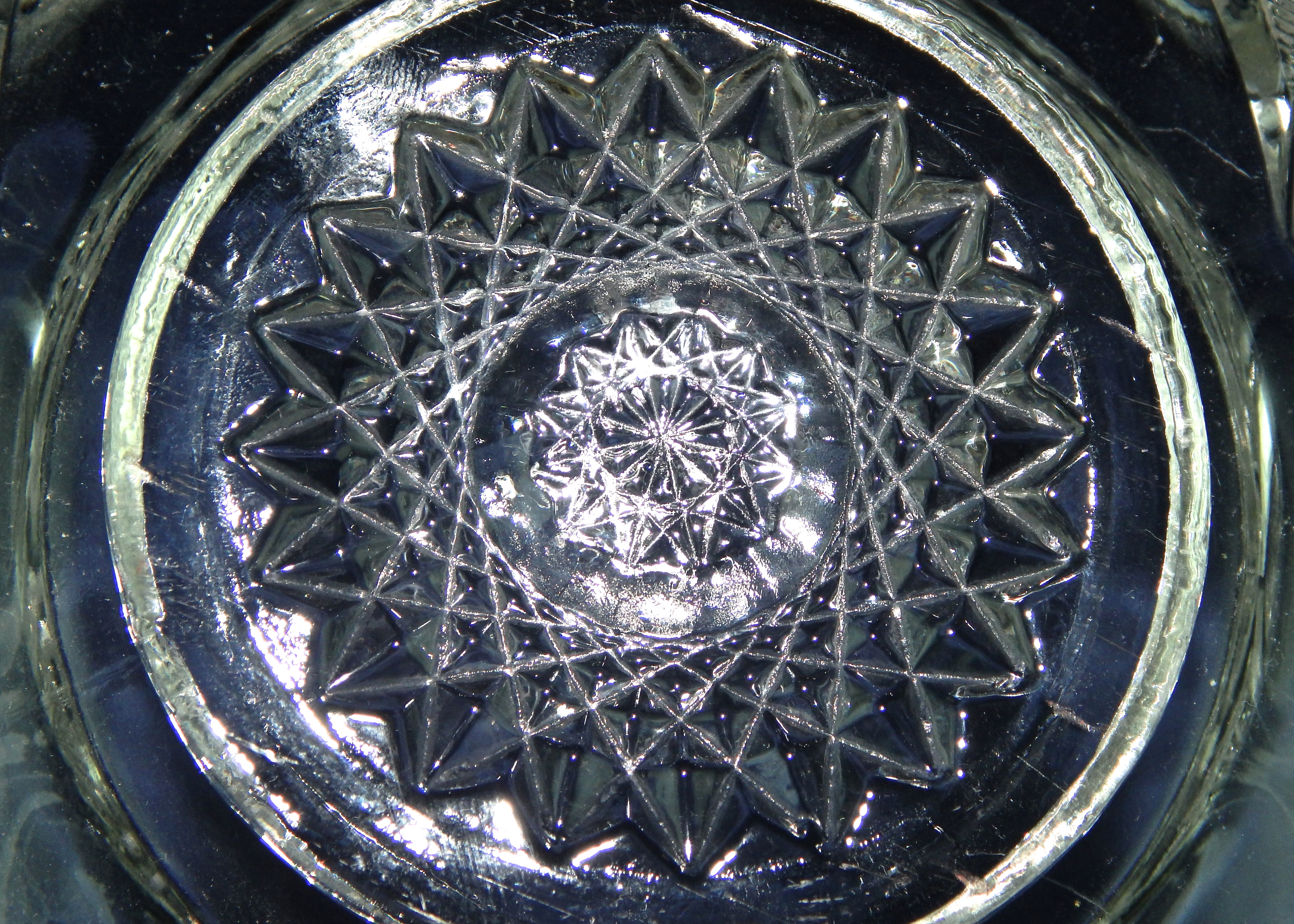 Antique Crystal Punch Bowl Set