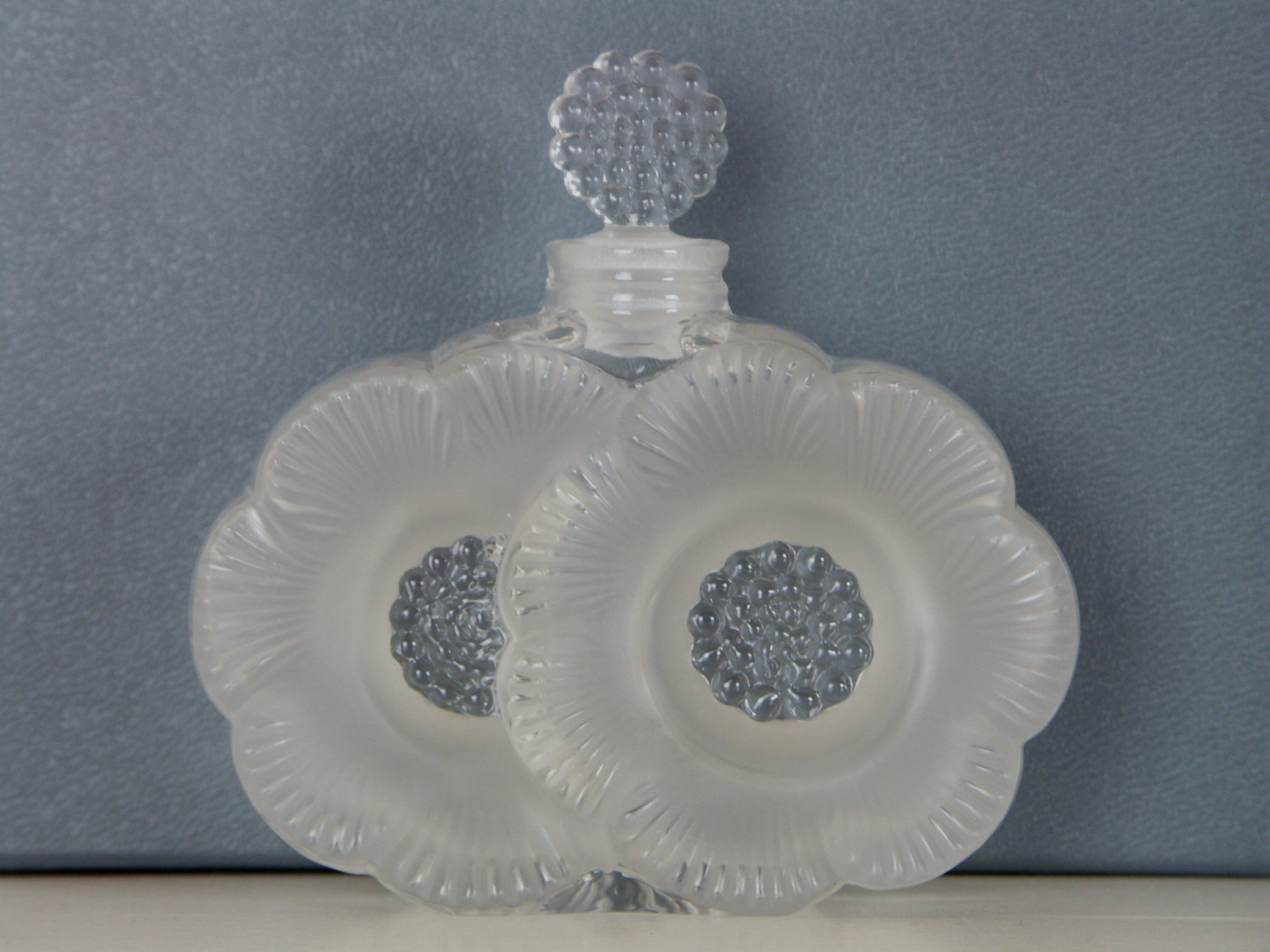 Lalique 'Deux Fleurs' Crystal Perfume Flacon