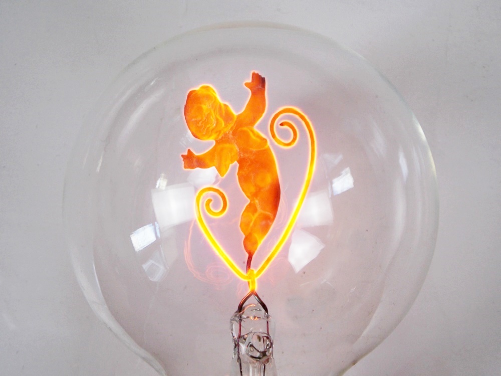 Rare 1930's Aerolux Light Bulbs with Interior Figures That Glow