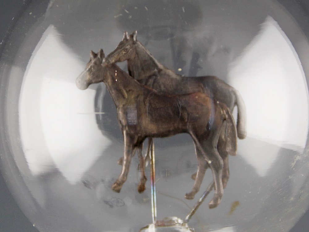 Rare 1930's Aerolux Light Bulbs with Interior Figures That Glow