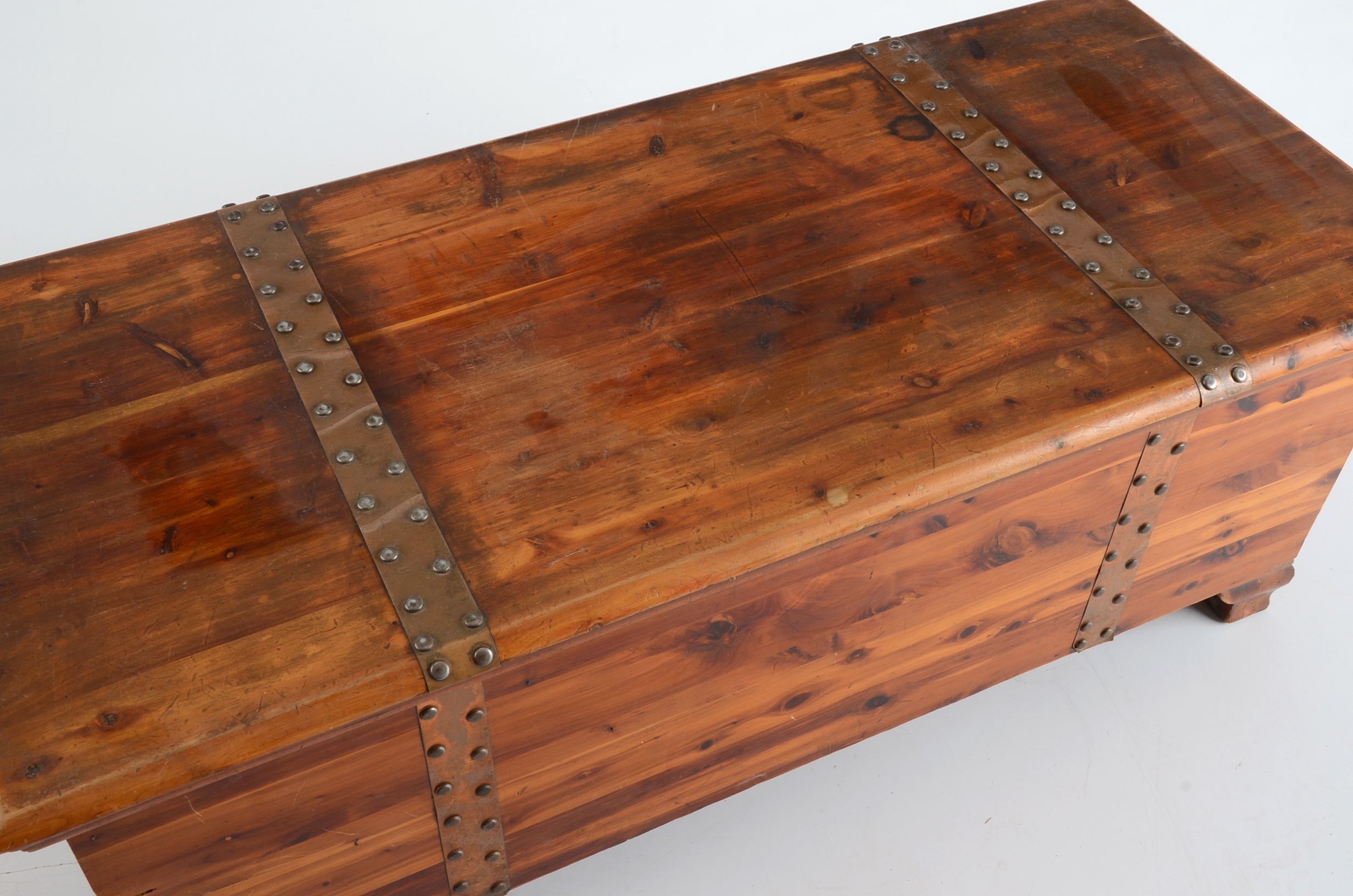 Vintage Cedar Chest with Metal Bands