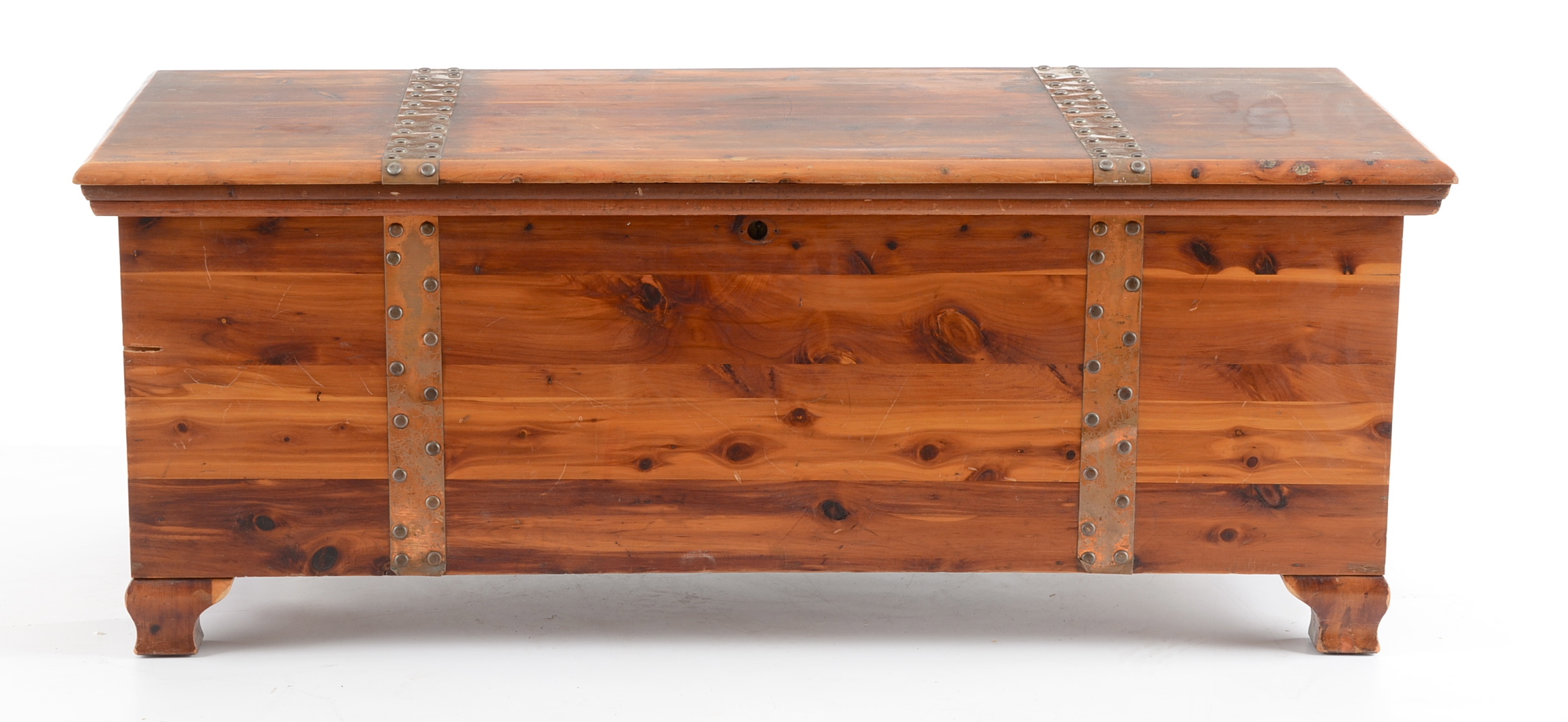 Vintage Cedar Chest with Metal Bands