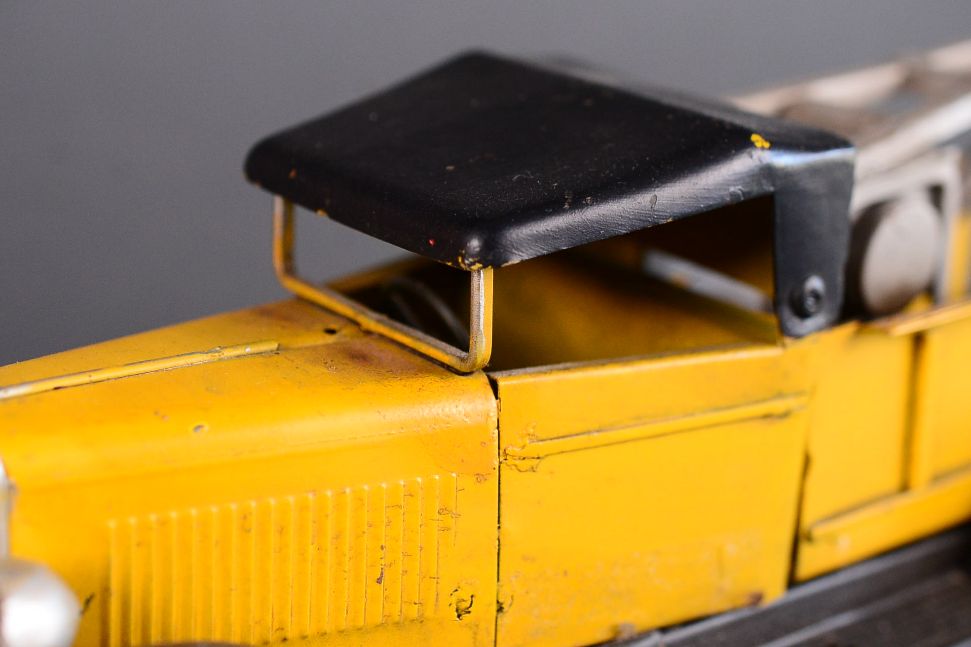 Vintage Metal Yellow Tow Truck