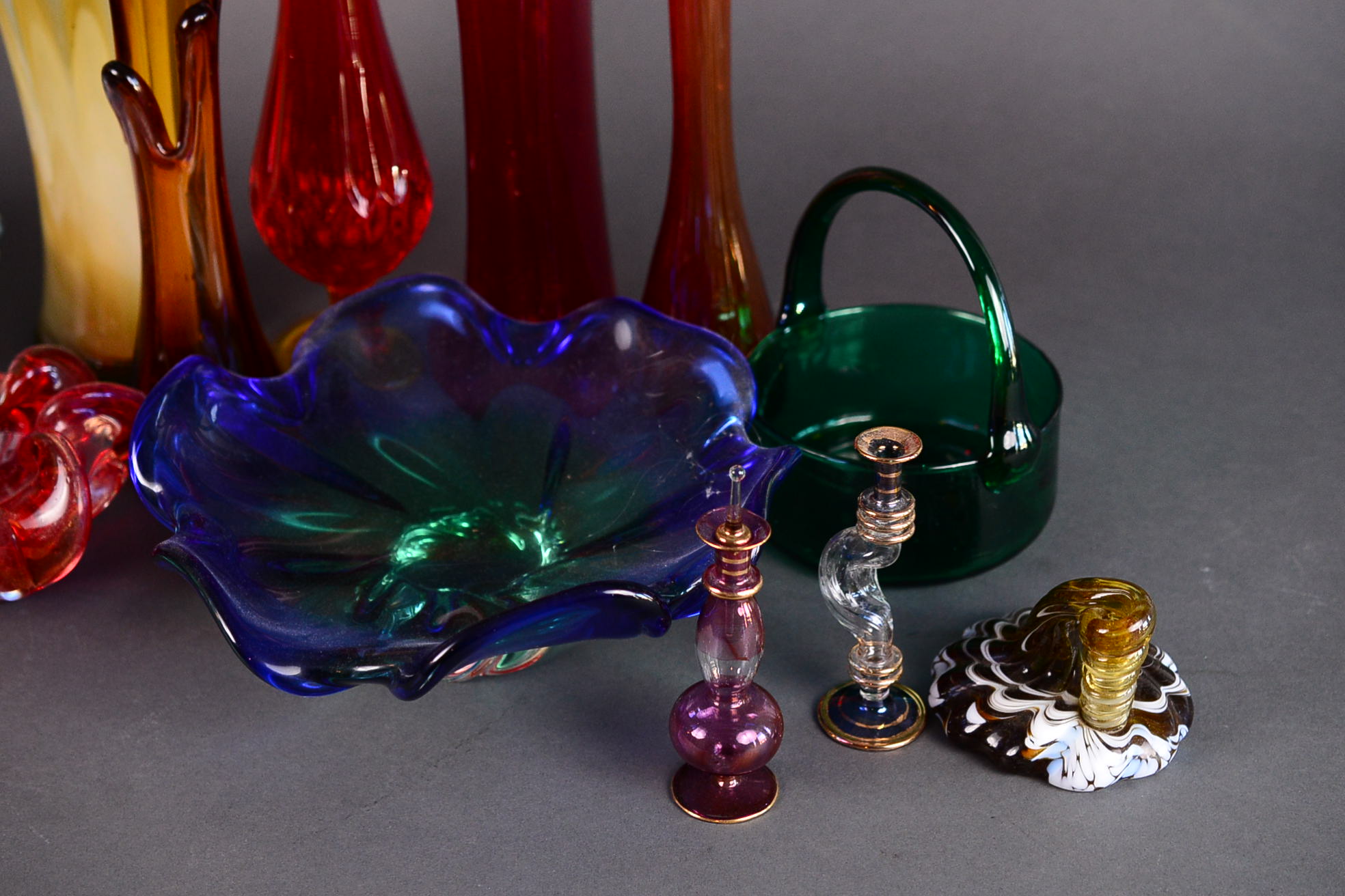 Collection of Art Glass Vases and Bowls