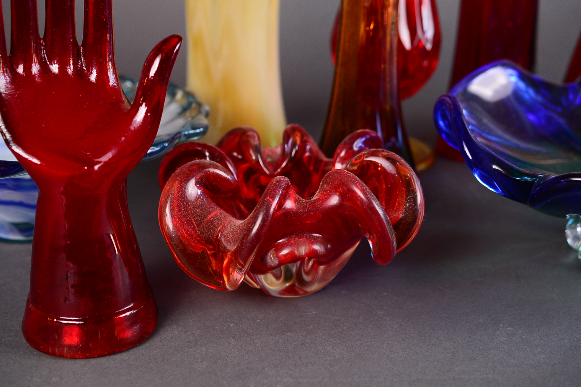 Collection of Art Glass Vases and Bowls