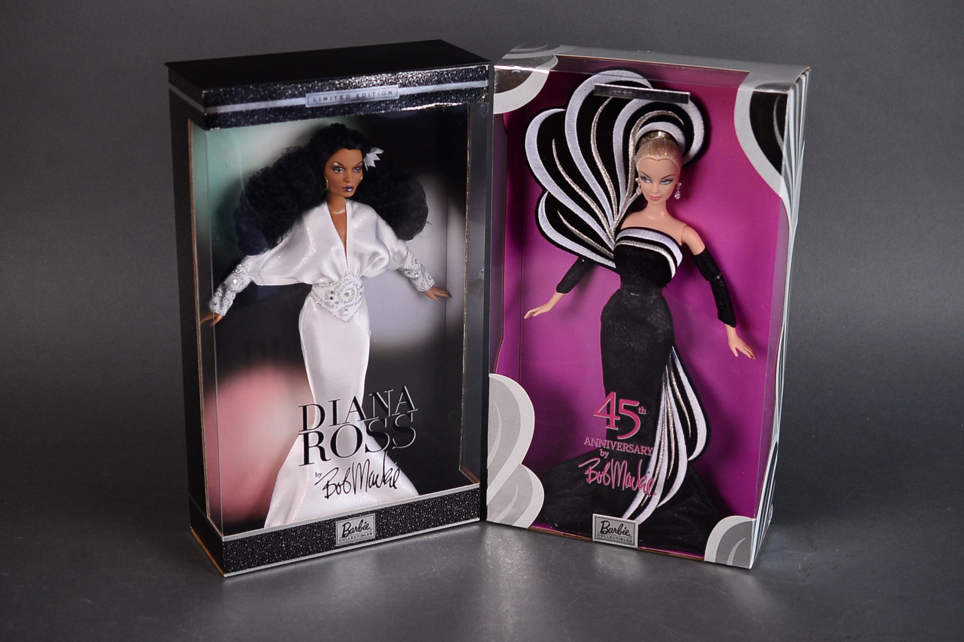 Bob Mackie Diana Ross Barbie and 45th Anniversary Barbie
