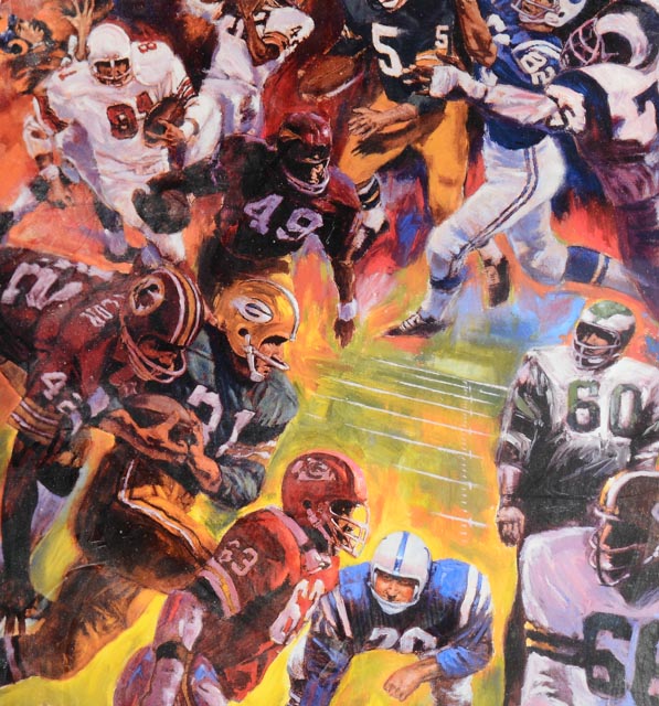 Awesome Signed "Legends" Football Lithograph