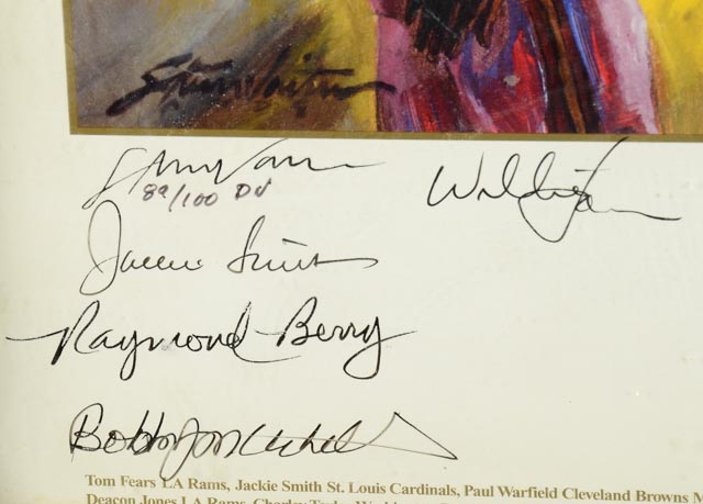 Awesome Signed "Legends" Football Lithograph