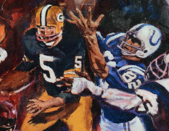 Awesome Signed "Legends" Football Lithograph