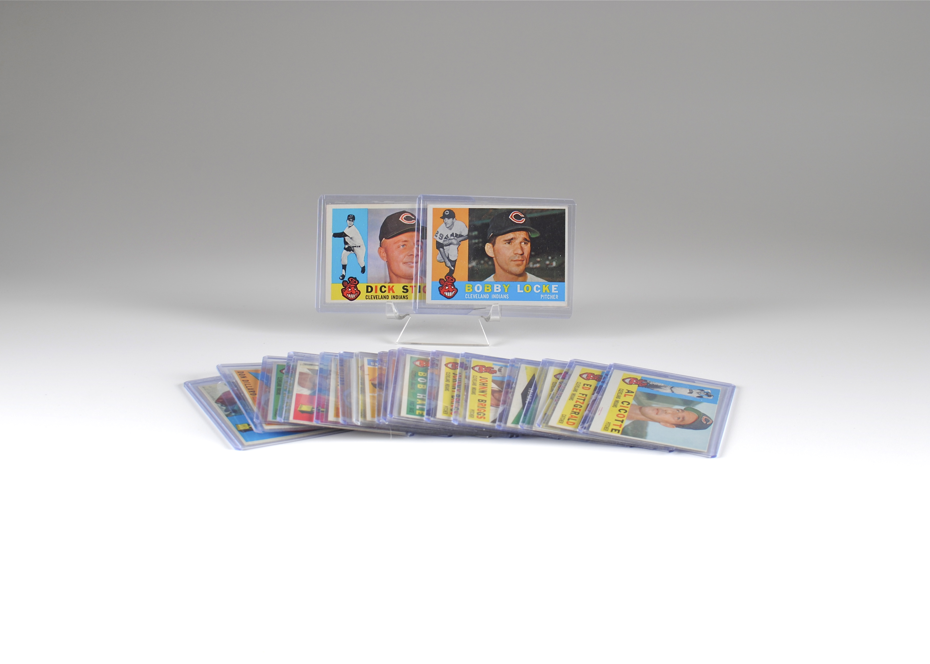 Eighteen 1960 Cleveland Indians Topps Vintage Baseball Cards