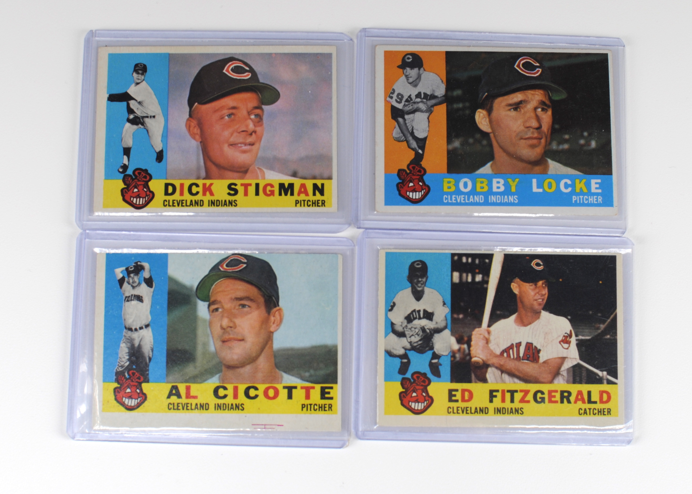 Eighteen 1960 Cleveland Indians Topps Vintage Baseball Cards