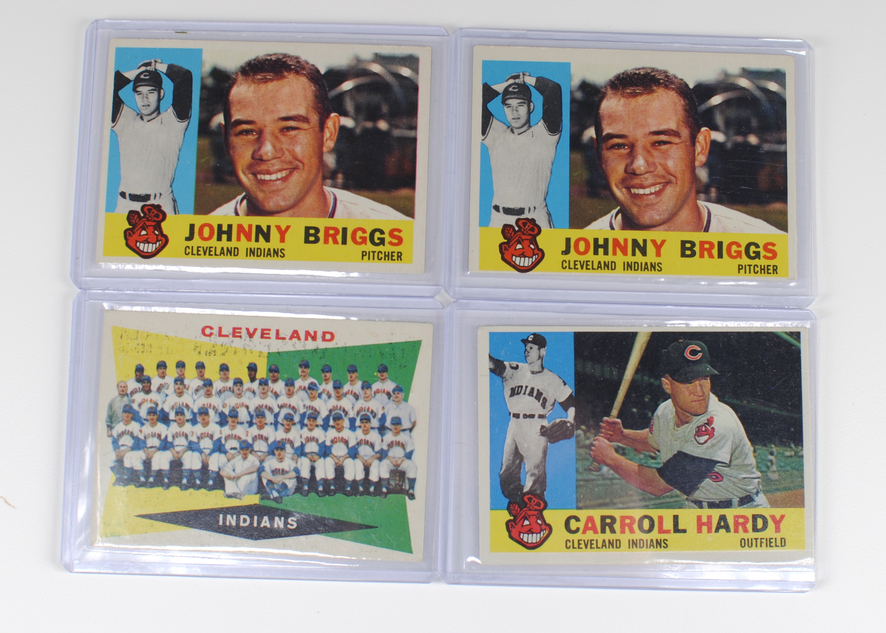 Eighteen 1960 Cleveland Indians Topps Vintage Baseball Cards