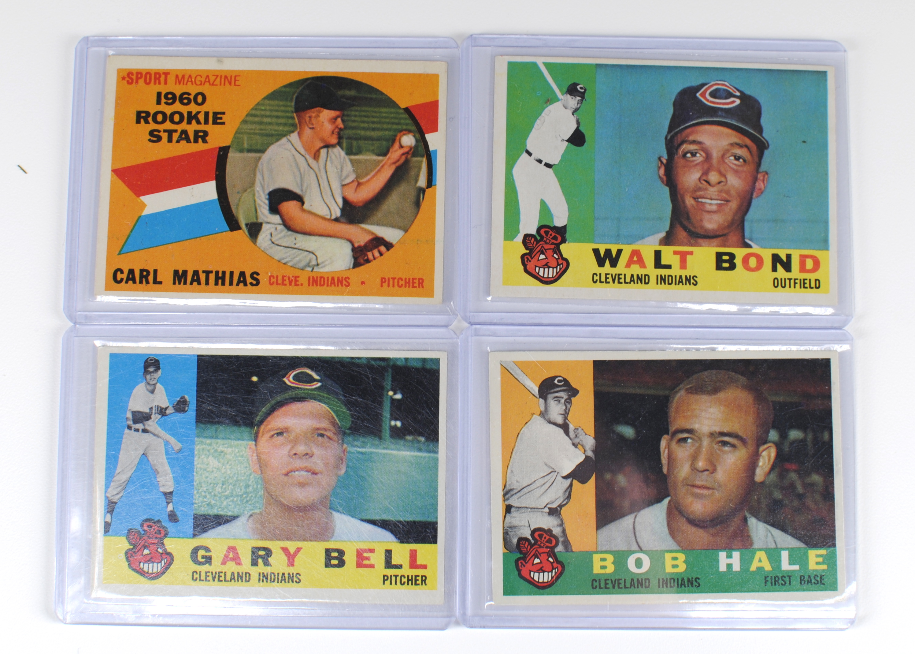 Eighteen 1960 Cleveland Indians Topps Vintage Baseball Cards