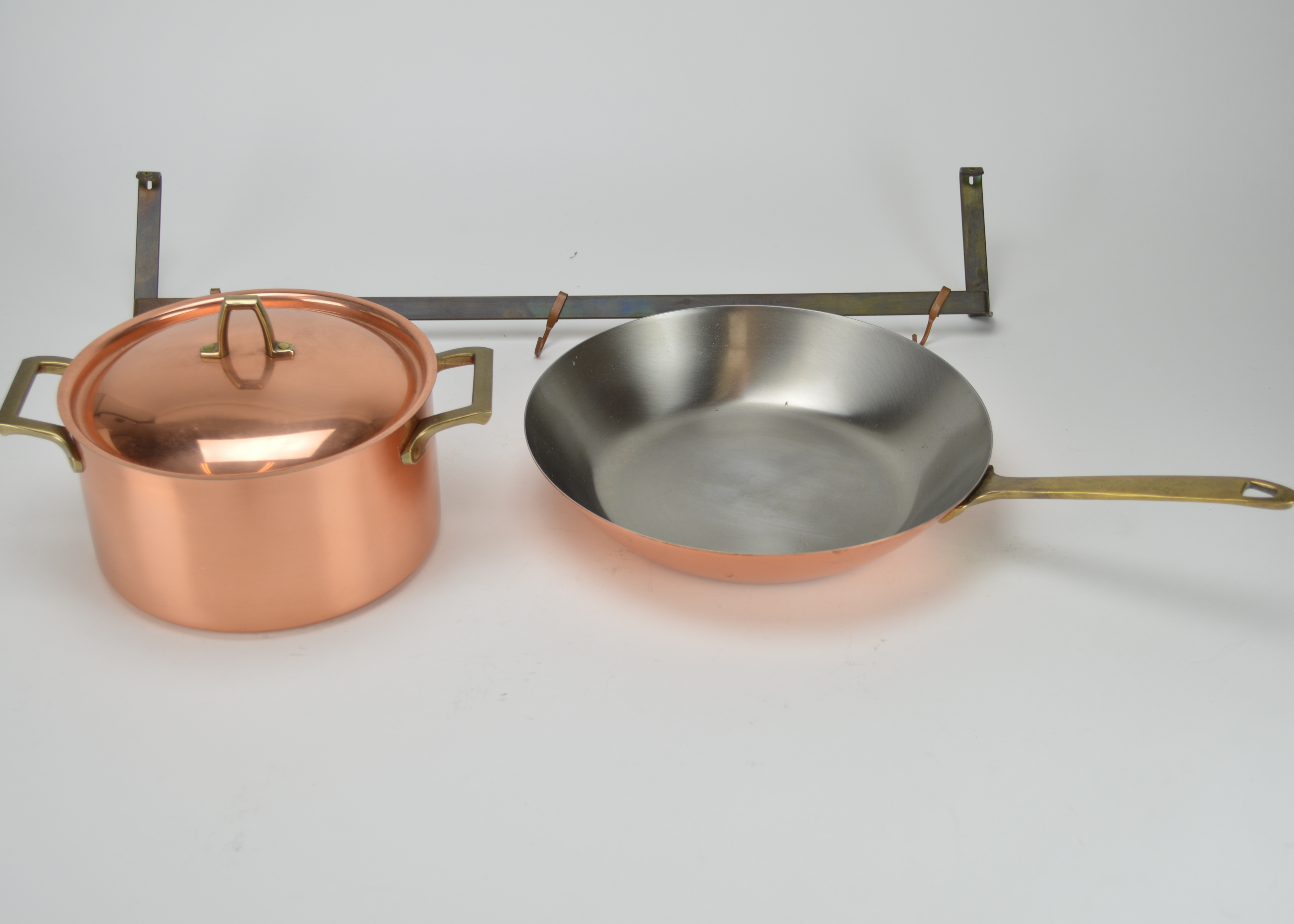 Revere Ware Copper Kettle With Lid and Copper Skillet