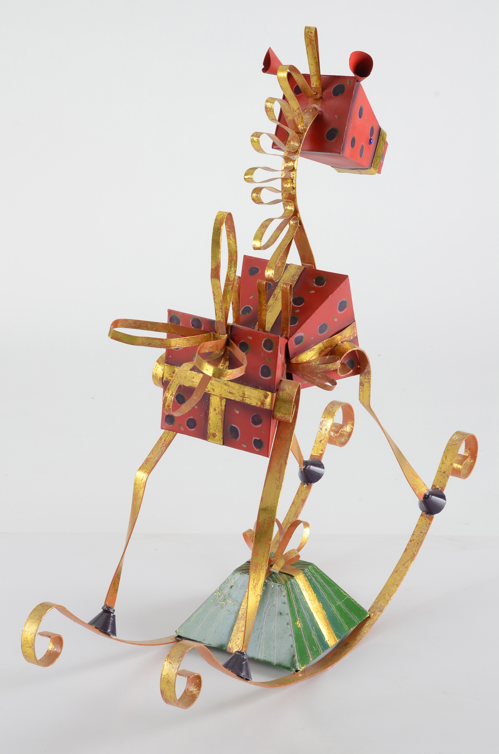 Large Metal Painted Toy Rocking Horse