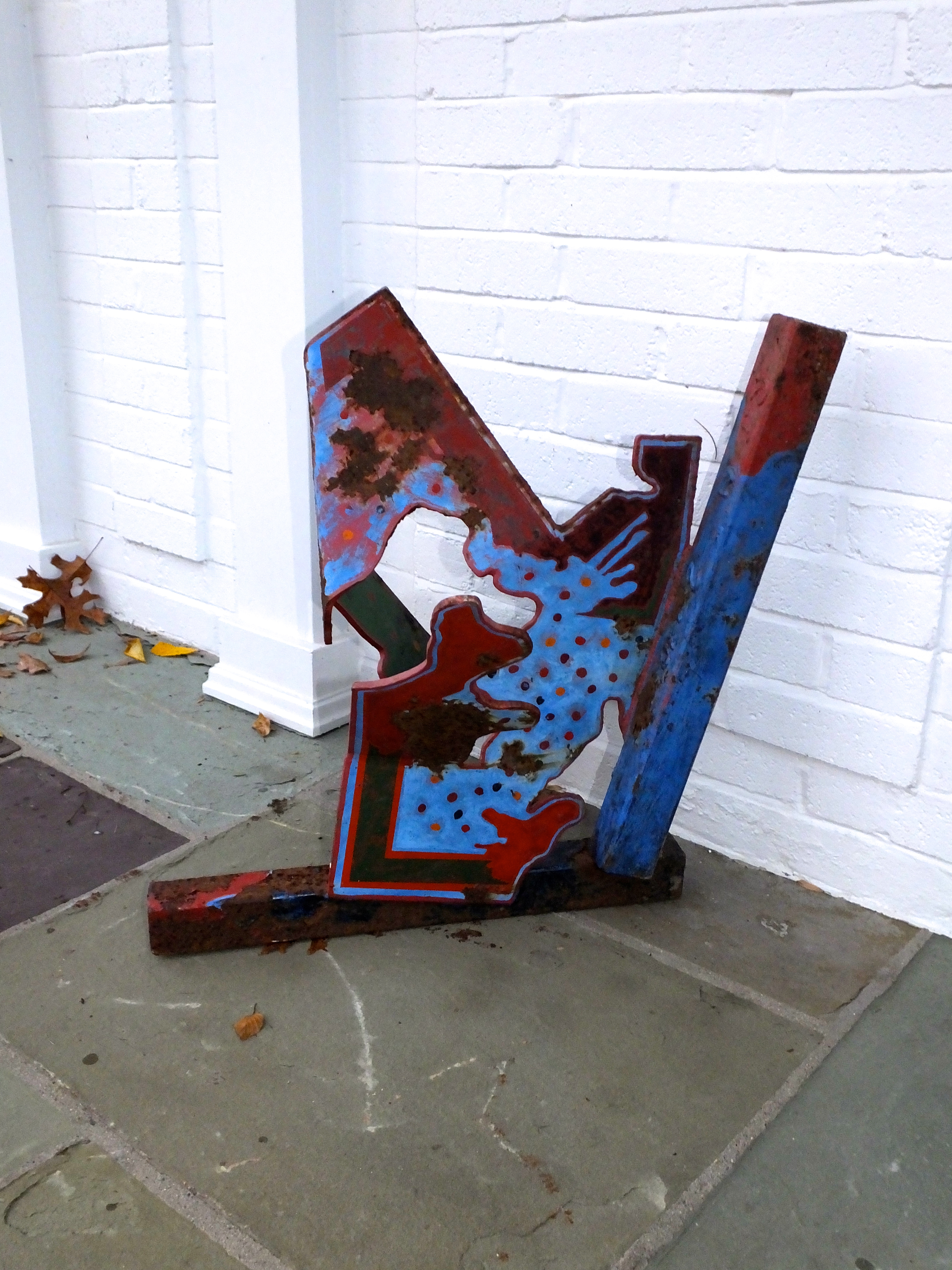Original Painted Small Steel Sculpture from Robert J. M. Morris
