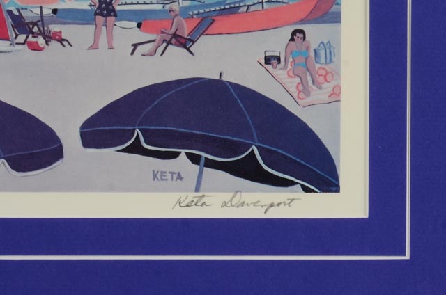 Keta Davenport Two Signed Lithography Prints