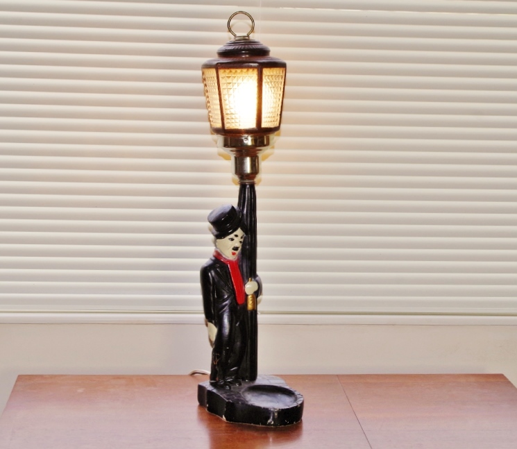 Vintage Charlie Chaplin Lamp Post Light