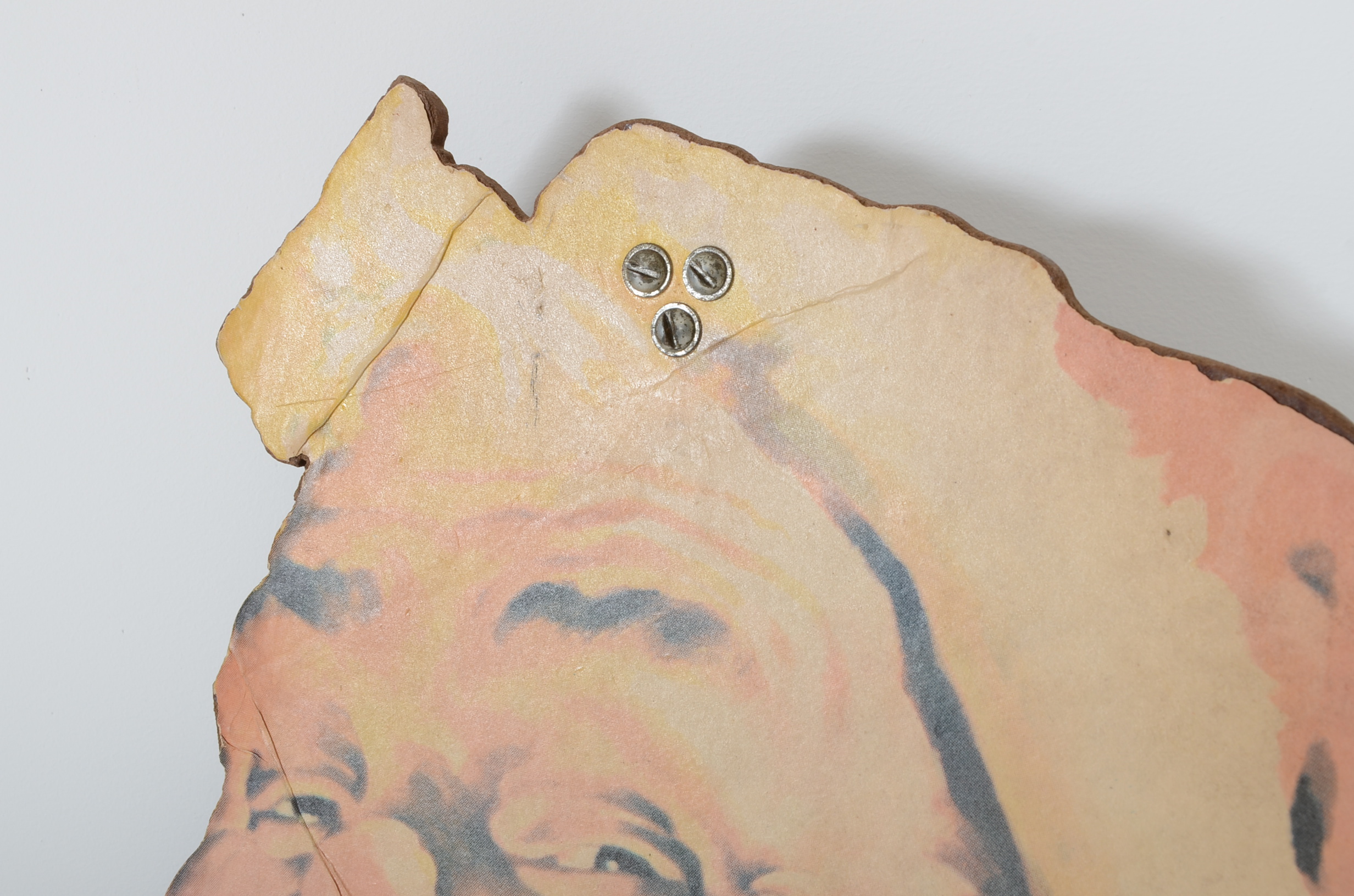 Large Vintage Life-Size Pressboard Santa Cutout