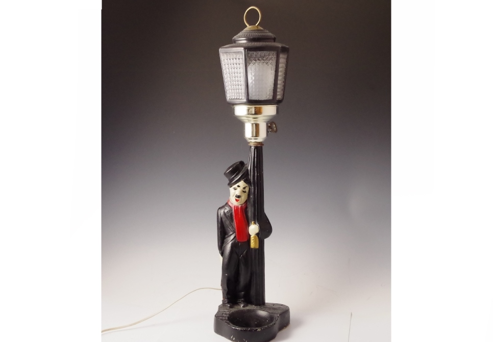 Vintage Charlie Chaplin Lamp Post Light
