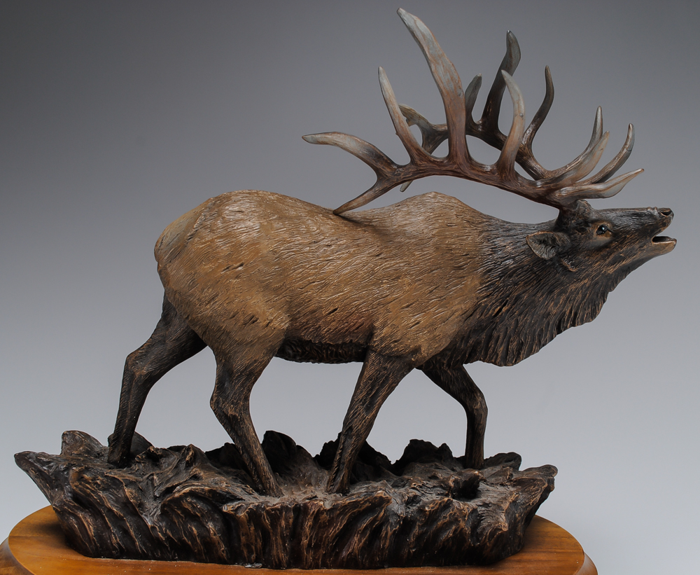Metal Elk Sculpture