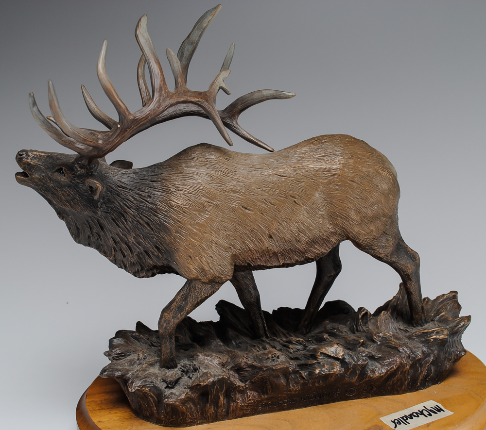 Metal Elk Sculpture
