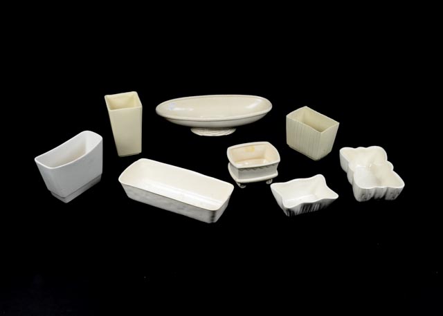 Vintage White Ceramic Planters