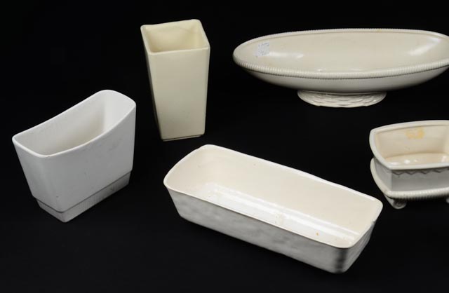 Vintage White Ceramic Planters