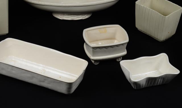 Vintage White Ceramic Planters