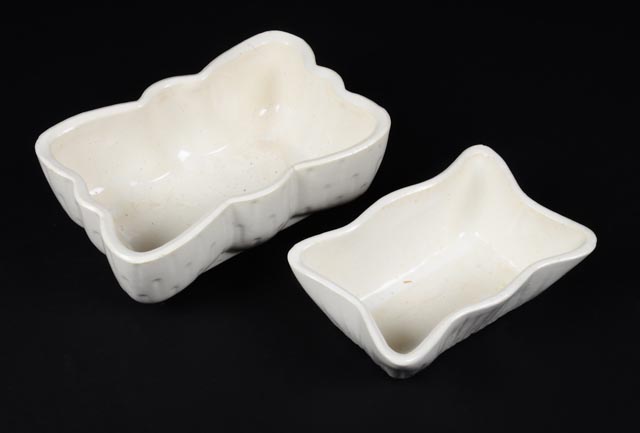 Vintage White Ceramic Planters