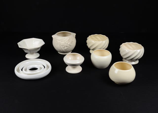 Vintage White Ceramic Planters